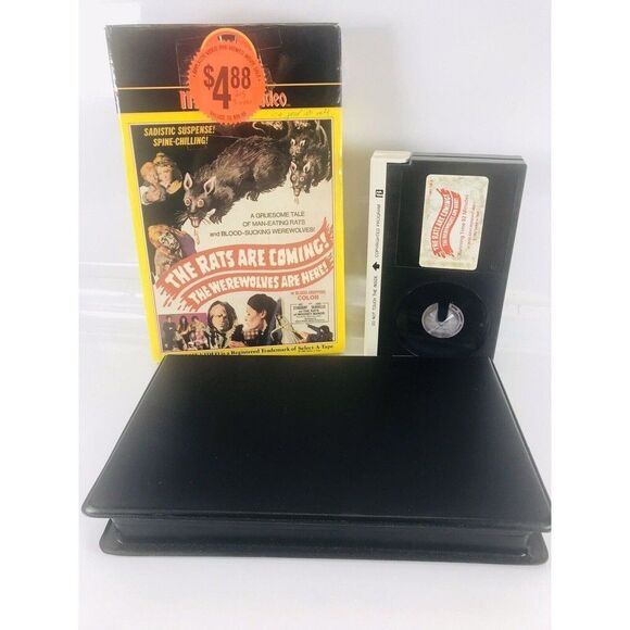 Rats Are Coming Werewolves Are Here Beta Max Tape Horror Clamshell Big Box 1982 - Picture 1 of 10